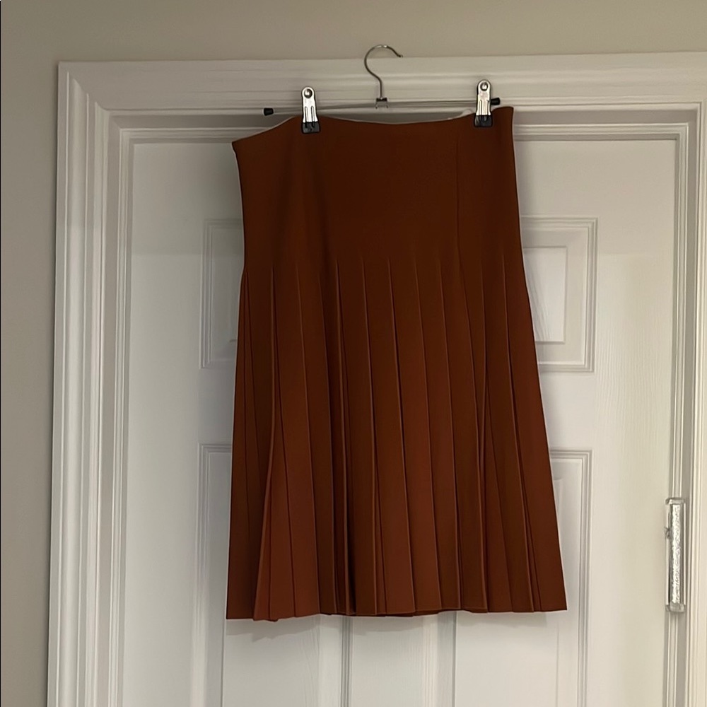 Aleeza Paris Brown A-Line Skirt